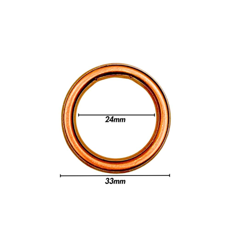 JUNTA SILENCIOSO ESCAPE PIT BIKE COBRE Ø24X33MM