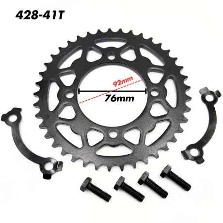 PLATO DE CADENA SDG 428-41T CON FIJADORES PIT BIKE